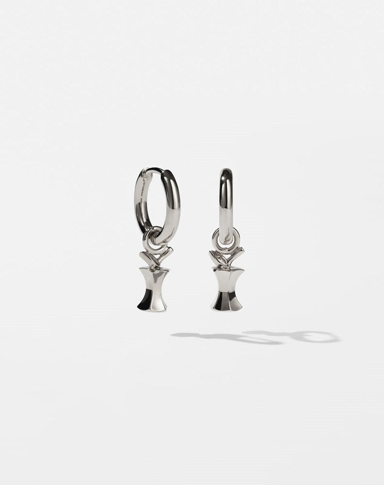 Apple Core Charm Earrings | Sterling Silver