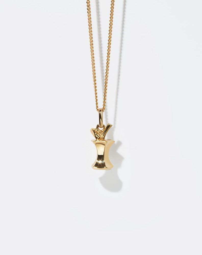 Apple Core Charm Necklace | 9ct Yellow Gold