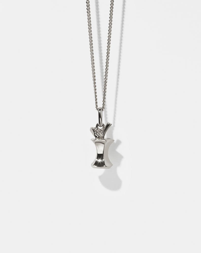 Apple Core Charm Necklace | Sterling Silver