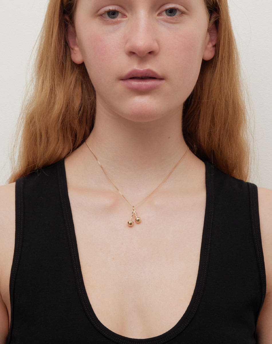 Cherry Charm Necklace | Sterling Silver