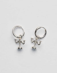 Candelabra Charm Earrings | Sterling Silver