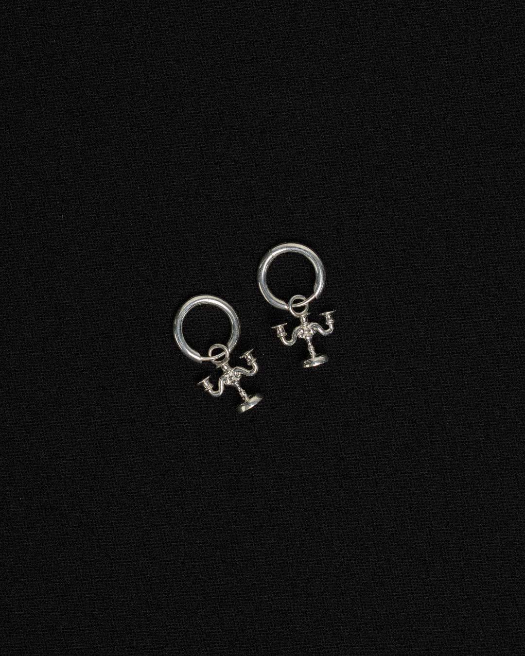 Candelabra Charm Earrings | Sterling Silver