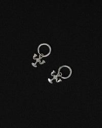 Candelabra Charm Earrings Squashed | Sterling Silver