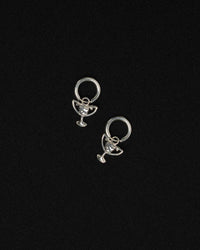 Trophy Charm Earrings Squashed | Sterling Silver