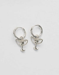 Trophy Charm Earrings Squashed | Sterling Silver