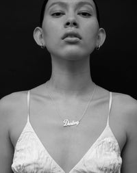 Darling Necklace Cursive | 23k Gold Plated