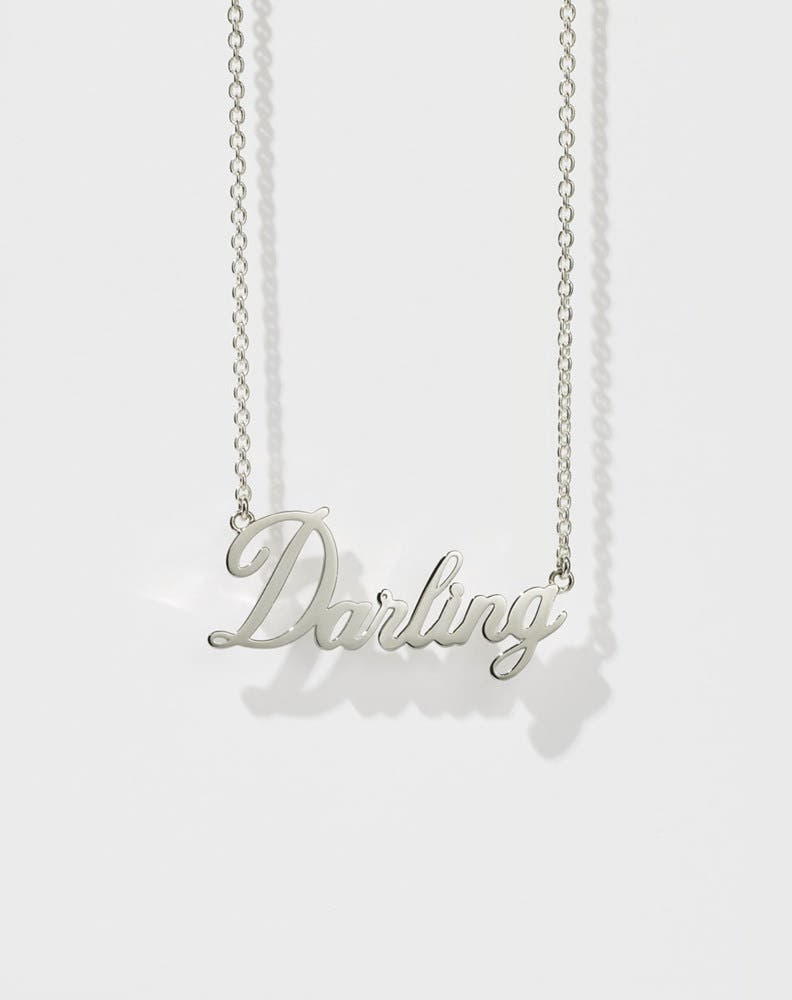 Darling Necklace Cursive | Sterling Silver