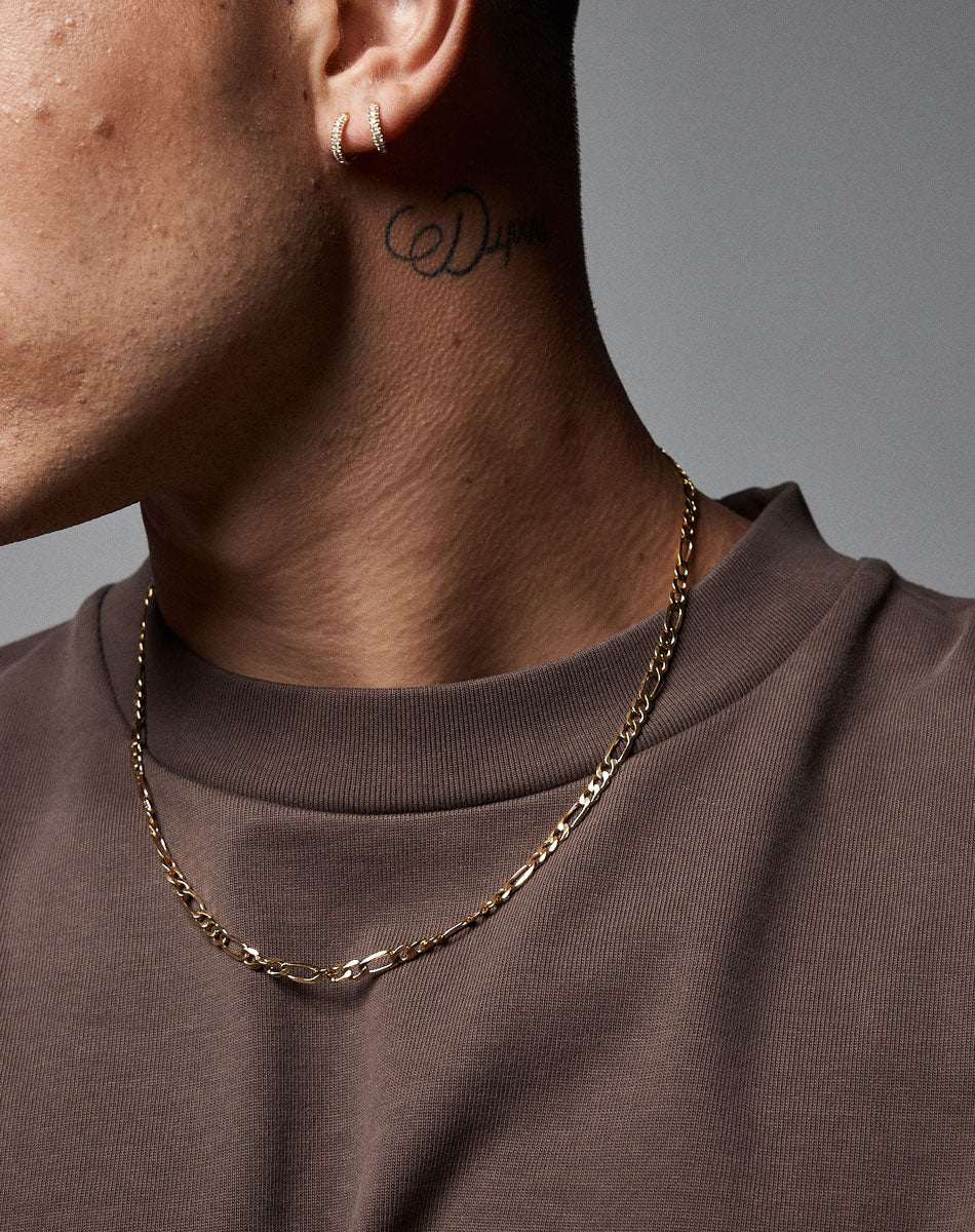 Figaro Wide Chain Necklace | Sterling Silver