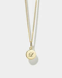 Lover Charm with Engraving on Fine Chain | 9ct Solid Gold