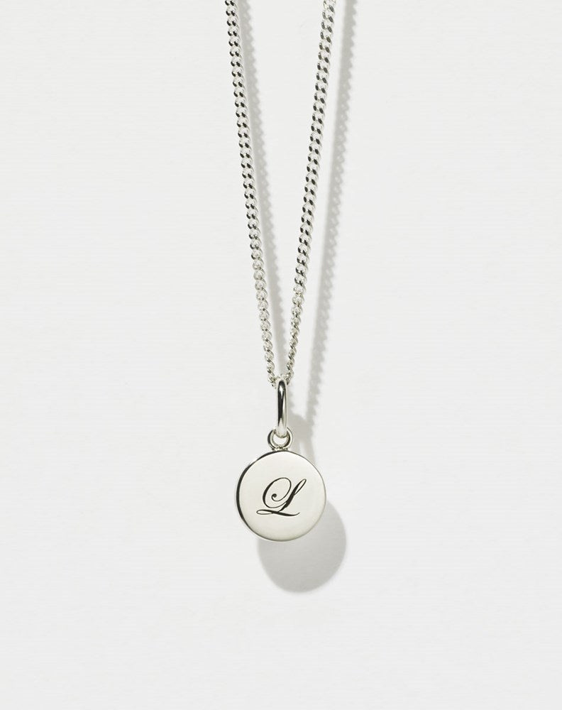 Lover Charm with Engraving on Fine Chain | Sterling Silver