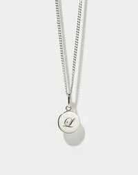 Lover Charm with Engraving on Fine Chain | Sterling Silver
