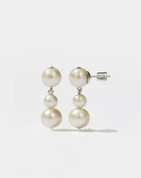 Lover Pearl Drop Earrings | Sterling Silver