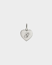Sweetheart Charm with Letter Engraving | Sterling Silver