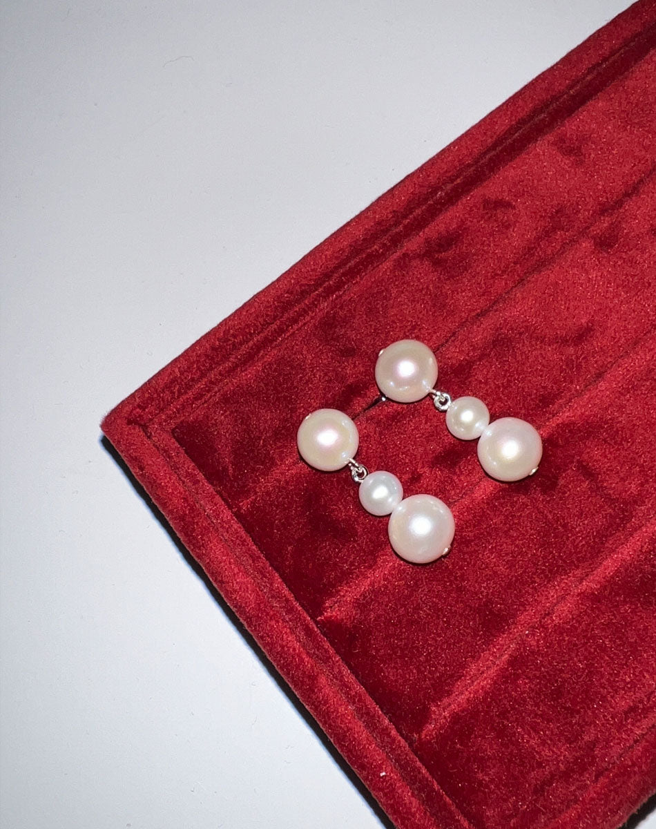Lover Pearl Drop Earrings | Sterling Silver
