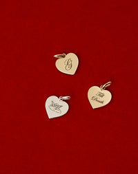 Sweetheart Charm with Cherub Engraving on Ball Chain | Sterling Silver