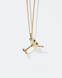 Martini Charm Necklace Set | 23kt Gold Plated