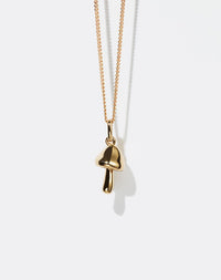 Mushroom Charm Necklace | 23kt Gold Plated