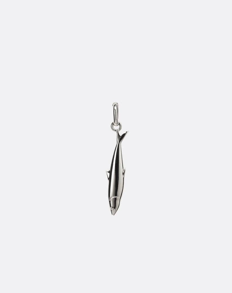 Silver sardine charm