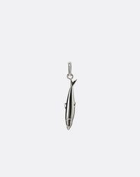 Silver sardine charm