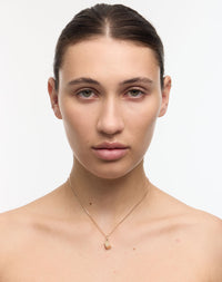 Swiss Cheese Charm Necklace | 23kt Gold Plated