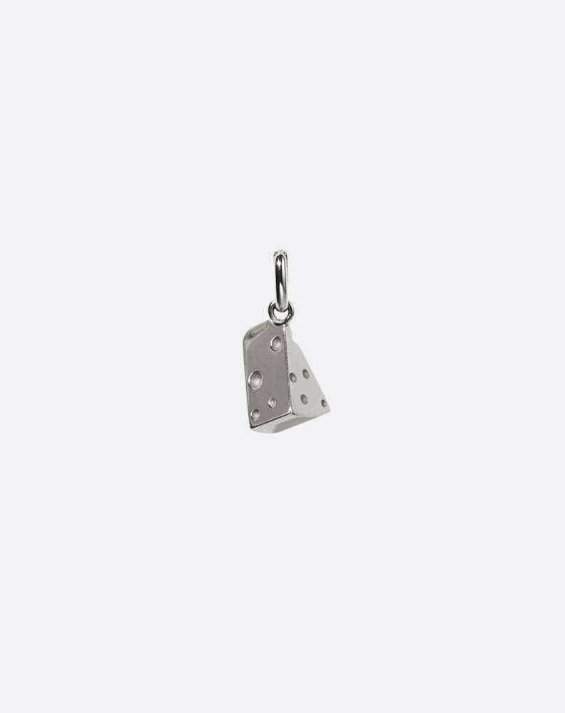 Swiss Cheese Charm | Sterling Silver
