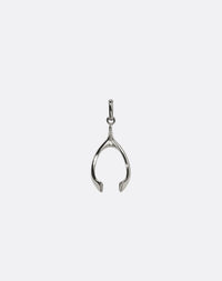 Silver wishbone Charm pendant 