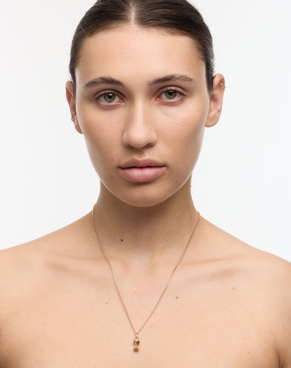 Apple Core Charm Necklace | Sterling Silver