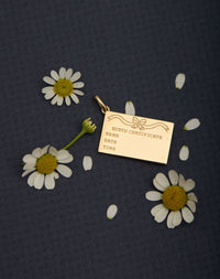 Birth Certificate Charm | 23kt Gold Plated