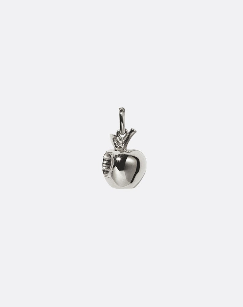 Bitten Apple Charm | Sterling Silver