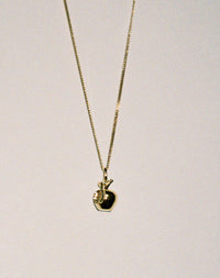 Bitten Apple Charm Necklace | Sterling Silver