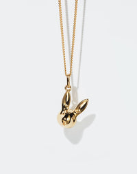 Gold bunny rabbit charm necklace 
