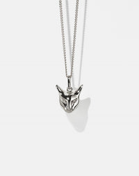 Silver cat charm pendant necklace 