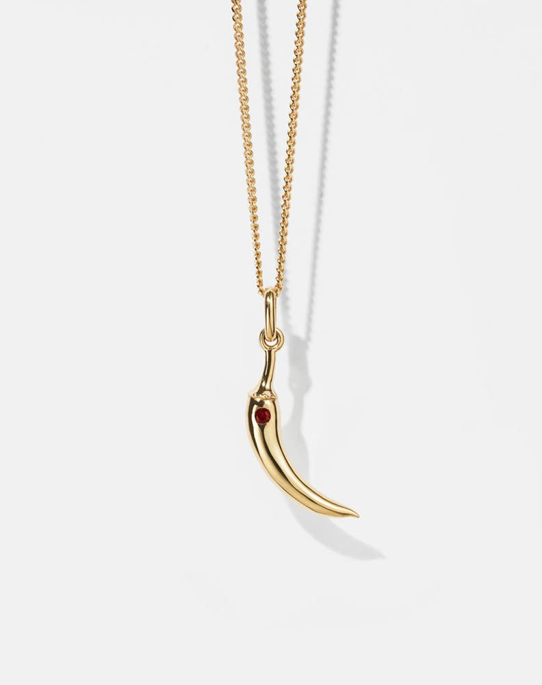 Chilli Charm Necklace Set | 23k Gold Plated