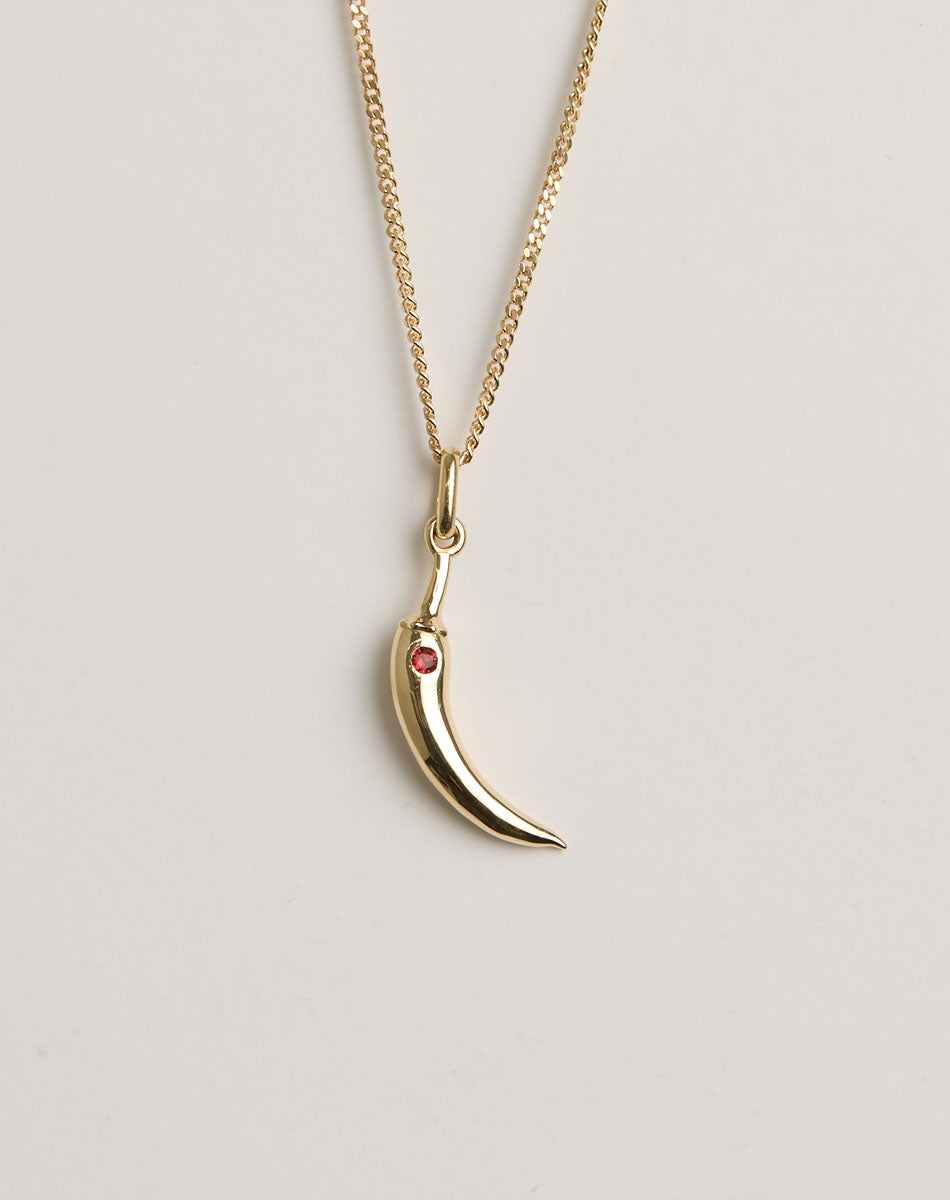 Chilli Charm Necklace Set | 23k Gold Plated