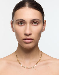 Figaro Wide Chain Necklace | 23k Gold Plated