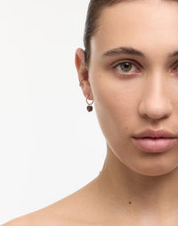 Heart Jewel Signature Hoops | 9ct Yellow Gold