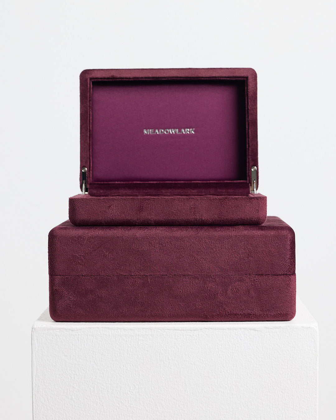 Velvet Jewellery Box Large | Merlot
