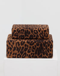 Velvet Jewellery Box Small | Leopard