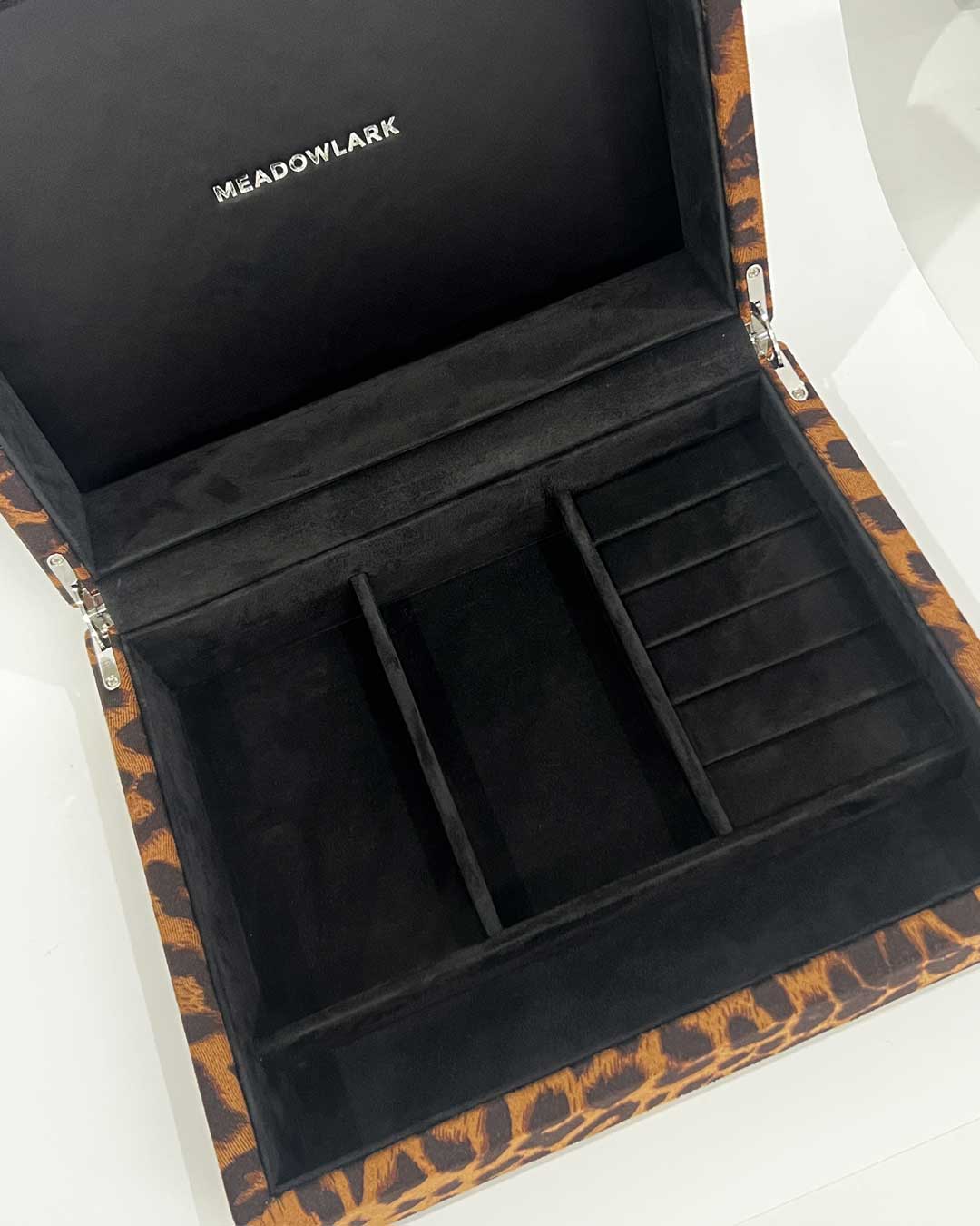 Velvet Jewellery Box Large | Leopard