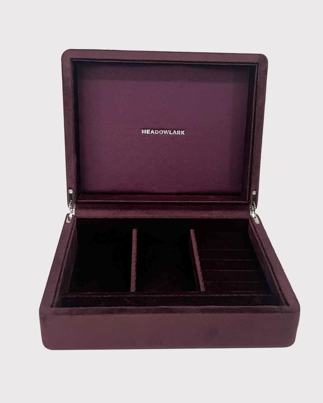 Velvet Jewellery Box Large | Merlot