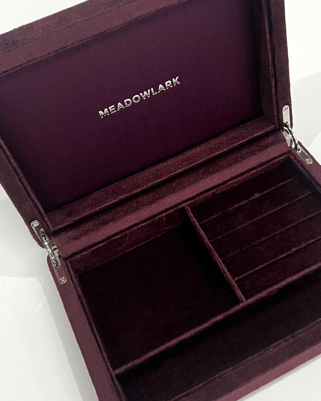 Velvet Jewellery Box Large | Merlot