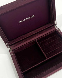 Velvet Jewellery Box Large | Merlot
