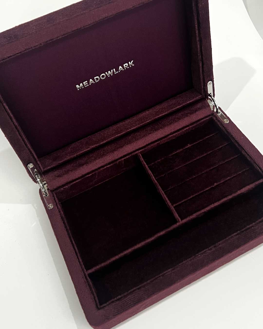Velvet Jewellery Box Small | Merlot