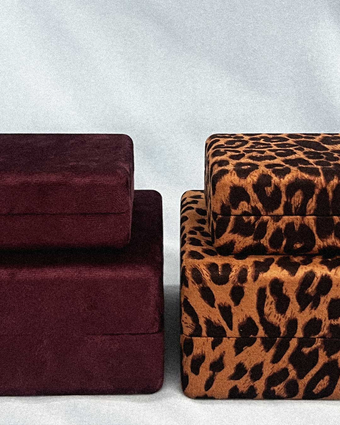 Velvet Jewellery Box Small | Leopard