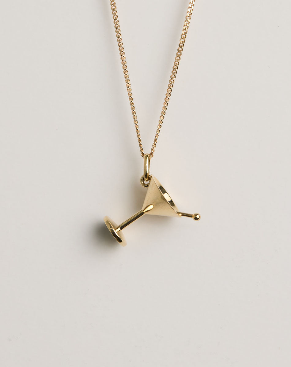 Martini Charm Necklace Set | 9ct Yellow Gold