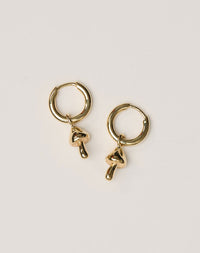 Mushroom Charm Earrings | Sterling Silver