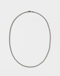 Meadowlark Jewellery's vintage-inspired chain necklace with a fine twisted rope-like chain. Wear alone or layer with your favourite charm necklaces. Available in 23k Gold Plated or Sterling Silver.
