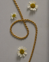 Rope Chain Necklace| 23k Gold Plated