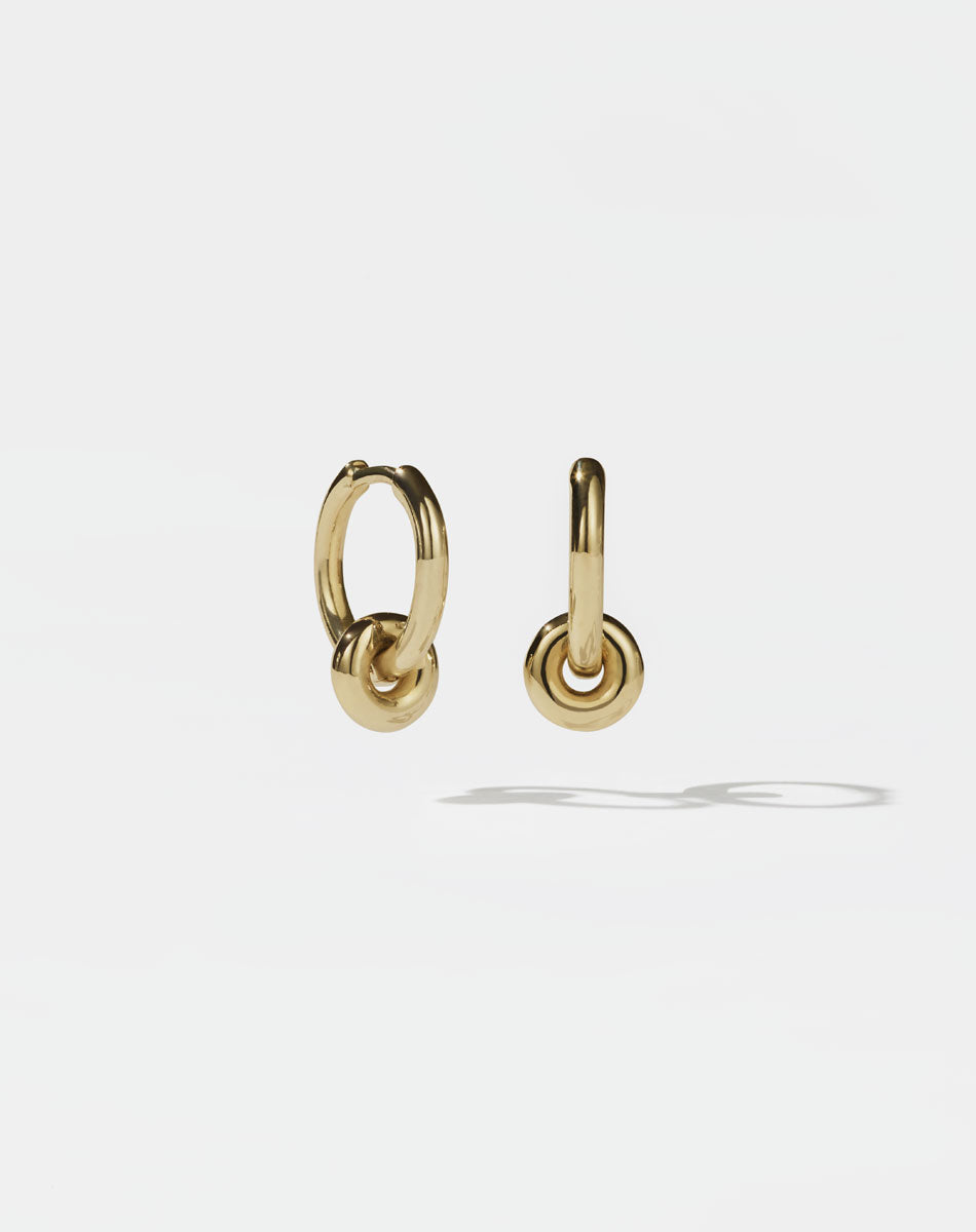 James Charm Earrings | 23k Gold Plated