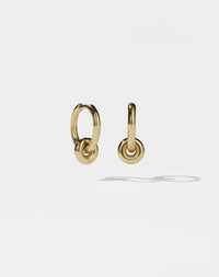 James Charm Earrings | 23k Gold Plated